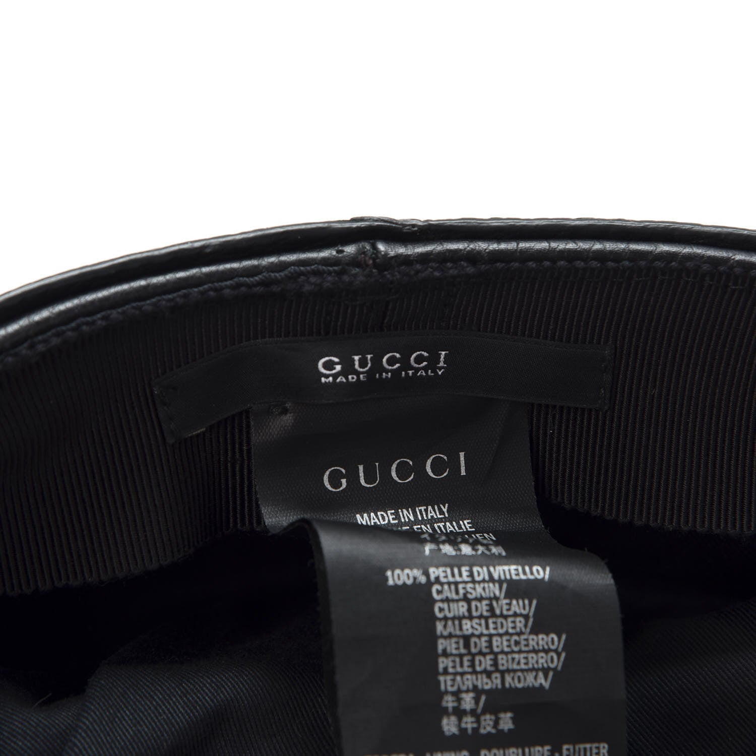Gucci Calfskin Studded Cellarius Hat L Black 8 of 8