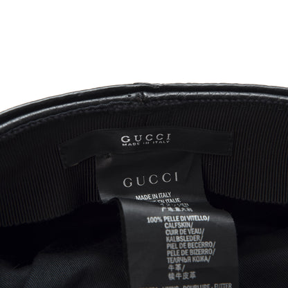 Gucci Calfskin Studded Cellarius Hat L Black 8 of 8