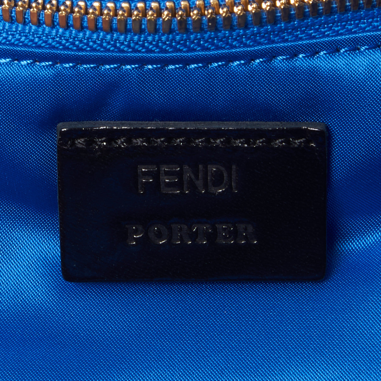 Fendi X PORTER Nylon Regular Belt Baguette Bag Blu 8 of 9
