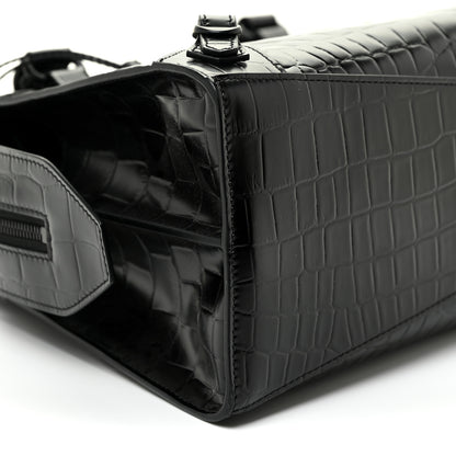 Balenciaga Semi Shiny Calfskin Crocodile Embossed Neo Classic Black Hardware S City Black 8 of 9