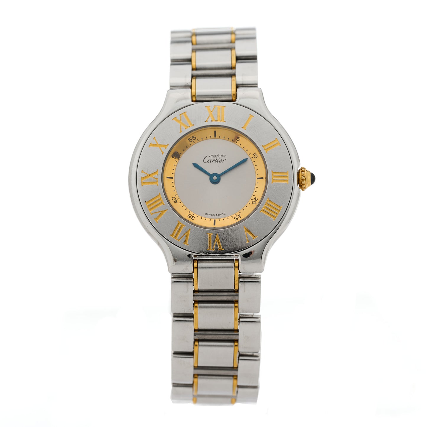Stainless Steel 18K Yellow Gold 31mm Must De 21 Quartz Watch