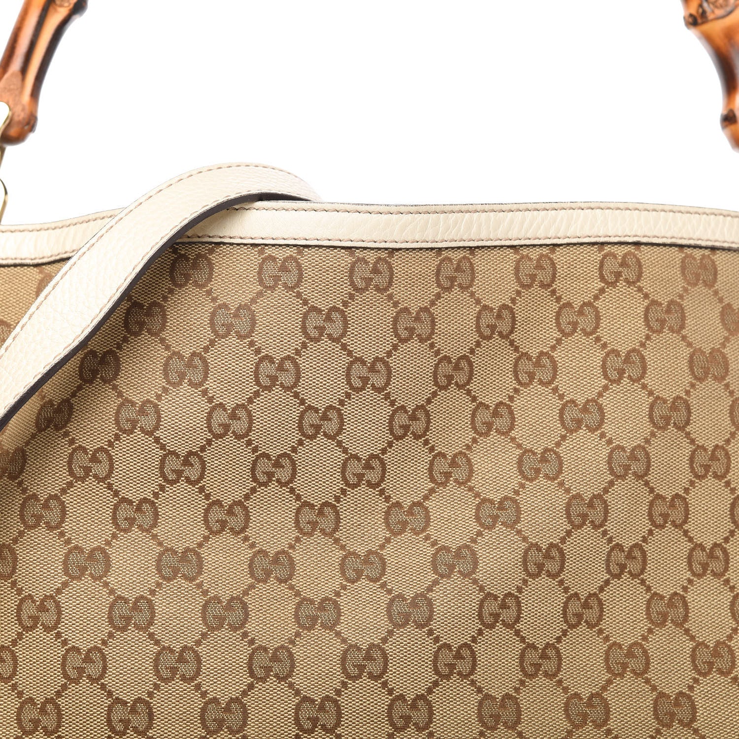 Gucci Monogram Medium Diana Bamboo Shoulder Bag Off White 10 of 10