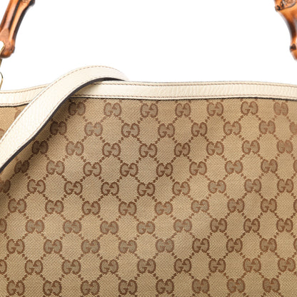 Gucci Monogram Medium Diana Bamboo Shoulder Bag Off White 10 of 10