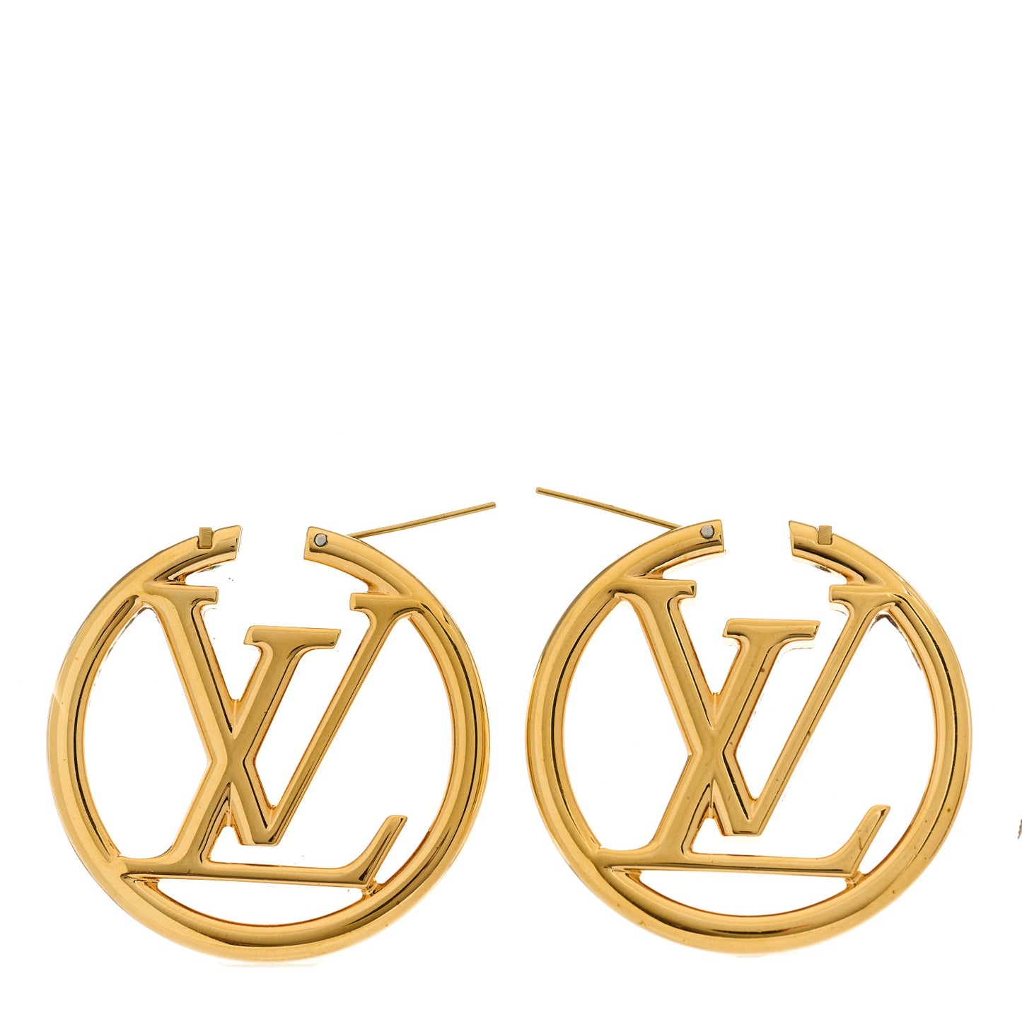 Metal Louise Hoop Earrings Gold