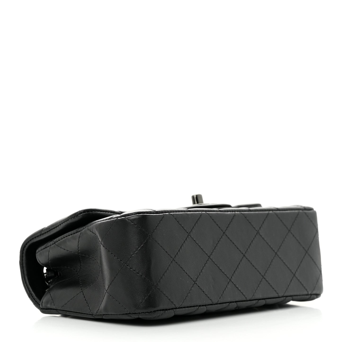 Lambskin Quilted Mini Rectangular Flap So Black