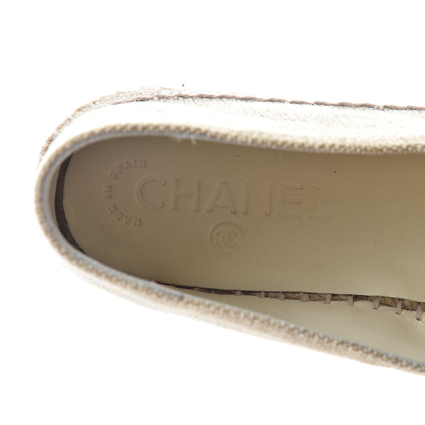 Toile Sequin CC Espadrilles 39 Beige Black