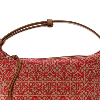 Loewe Jacquard Anagram Calfskin Small Cubi Bag Red Warm Desert 10 of 12
