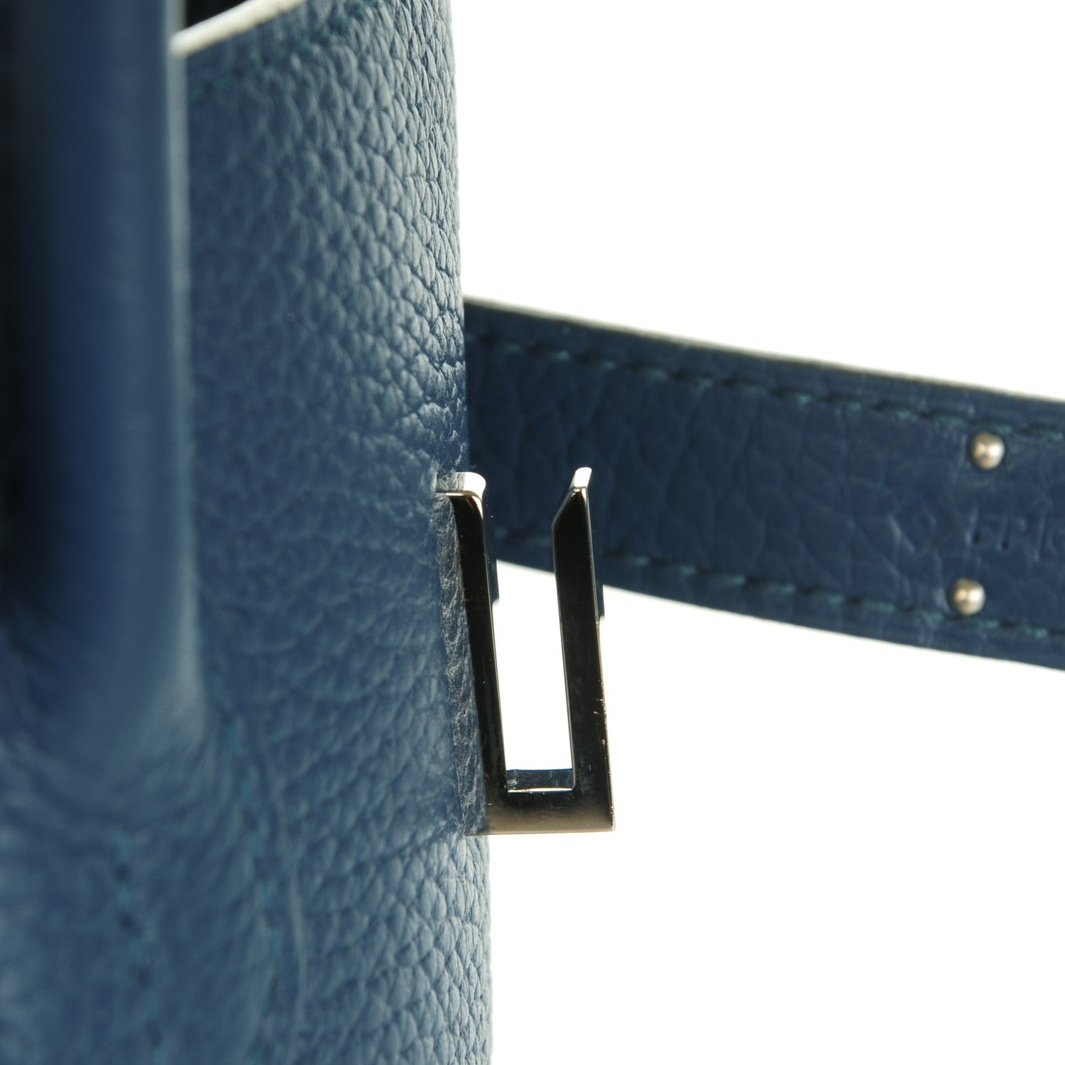 Hermes Taurillon Clemence Birkin 35 Bleu Thalassa 18 of 27