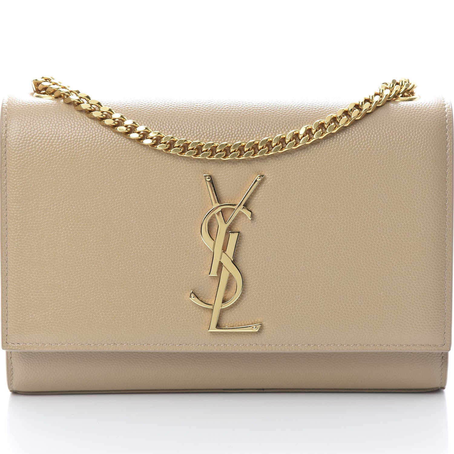 Saint Laurent Grain De Poudre Small Monogram Kate Satchel Nude Powder 8 of 13