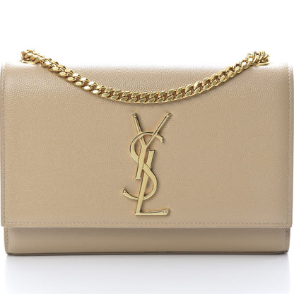 Saint Laurent Grain De Poudre Small Monogram Kate Satchel Nude Powder 8 of 13