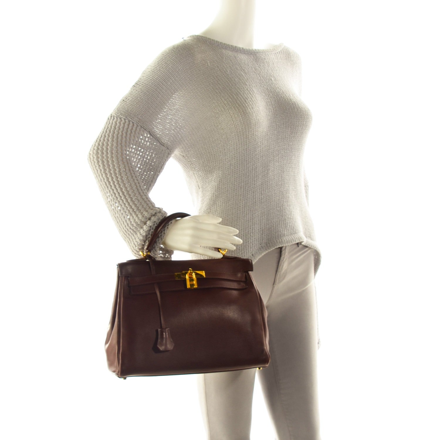 Hermes Evergrain Kelly Retourne 32 Havane 12 of 24
