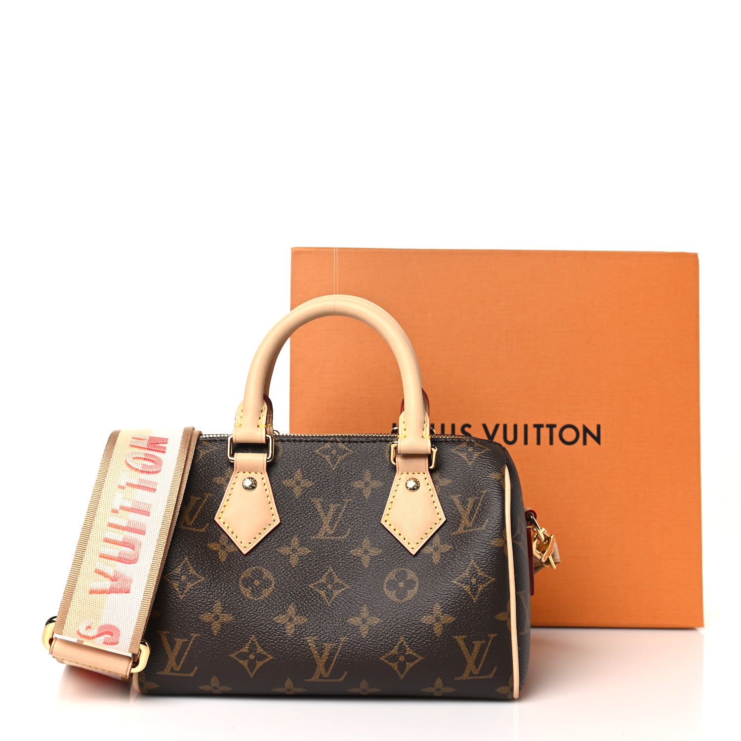 Louis Vuitton Monogram Speedy Bandouliere 20 Pink Orange 10 of 10