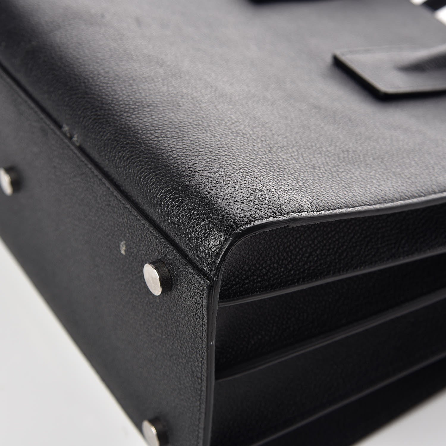 Saint Laurent Grained Calfskin Small Sac De Jour Black 16 of 17