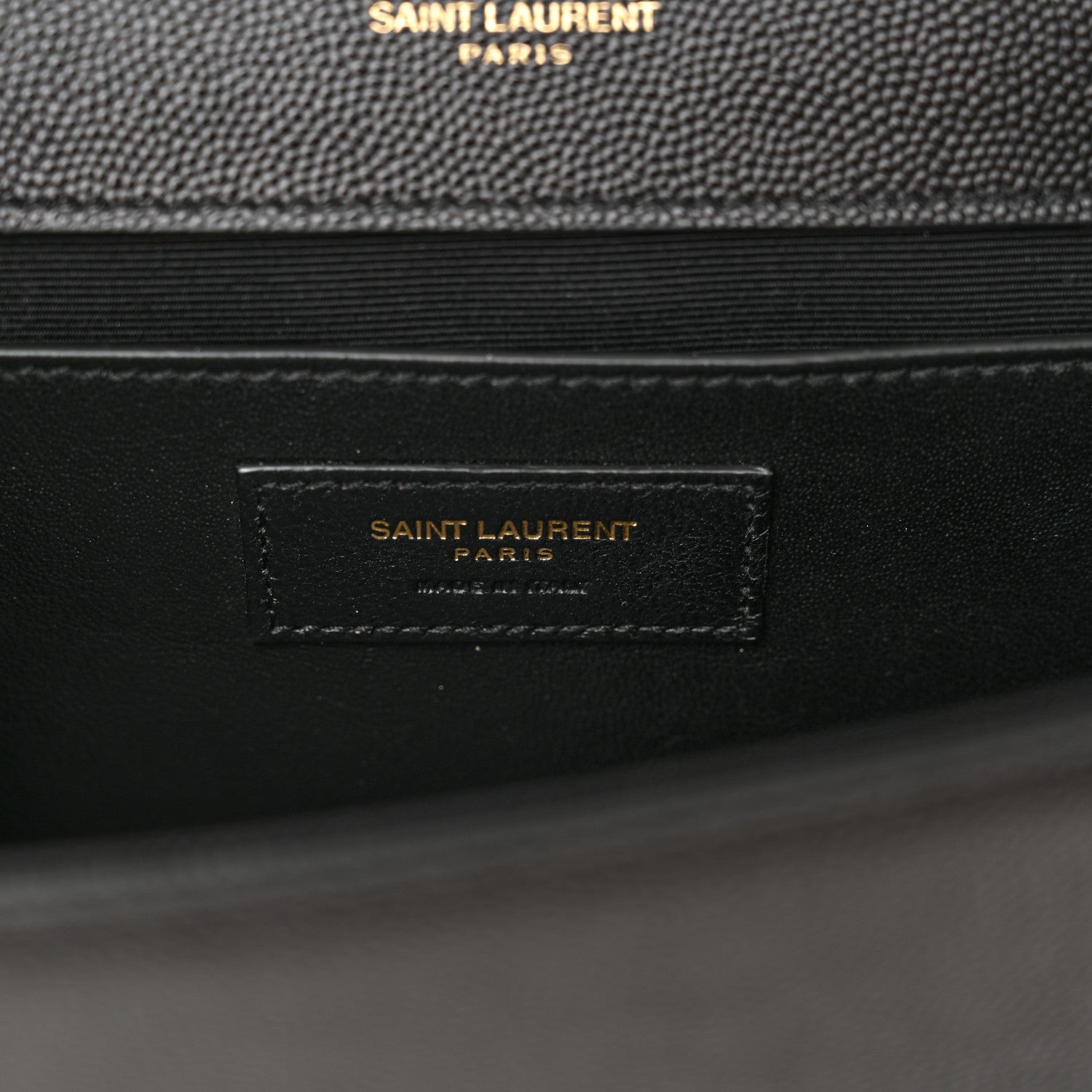 Saint Laurent Grain De Poudre Medium Classic Monogram Kate Satchel Black 6 of 12