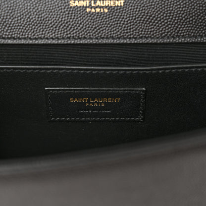 Saint Laurent Grain De Poudre Medium Classic Monogram Kate Satchel Black 6 of 12