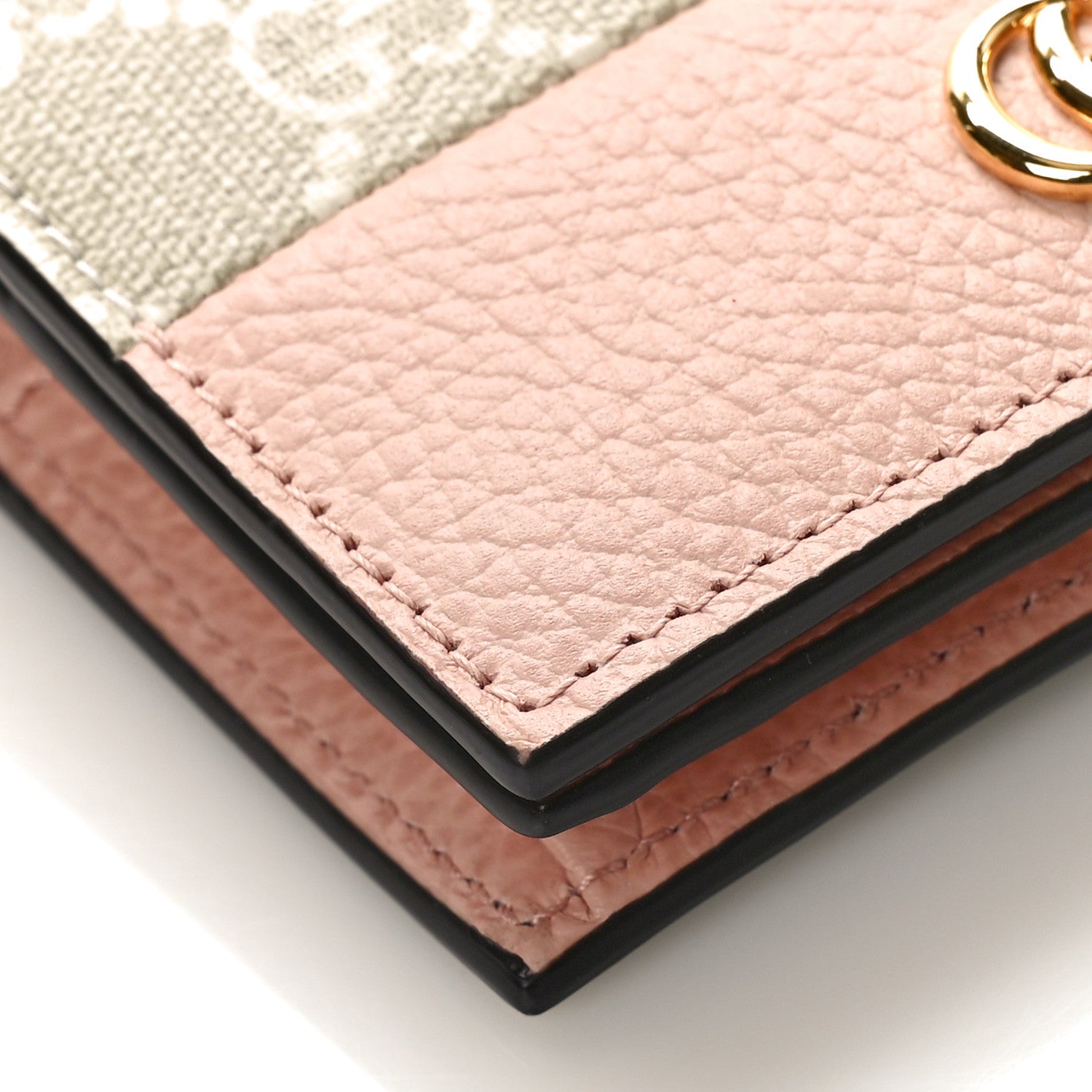 Gucci Dollar Calfskin GG Supreme Monogram GG Marmont Card Case Perfect Pink Beige Mystic White 7 of 8