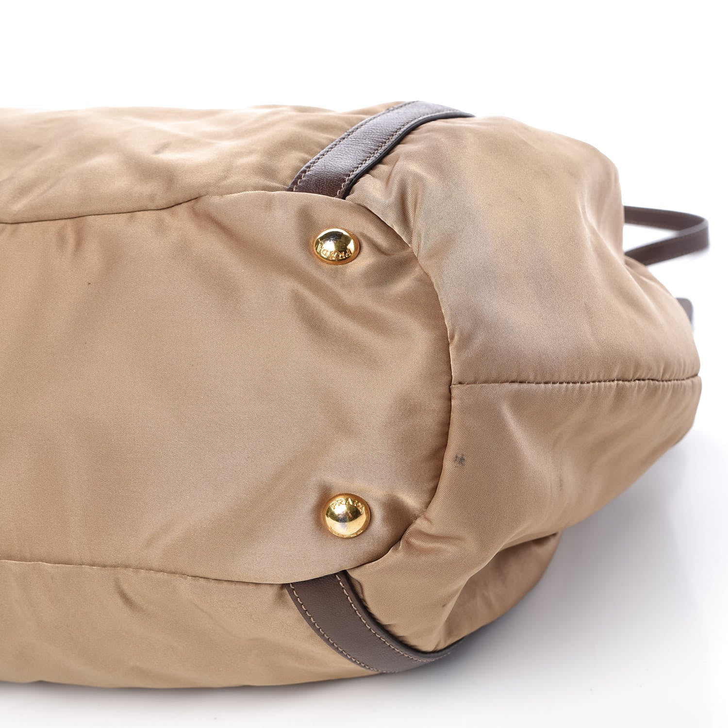 Prada Tessuto Nylon Jacquard Logo Tote Cammello 10 of 14