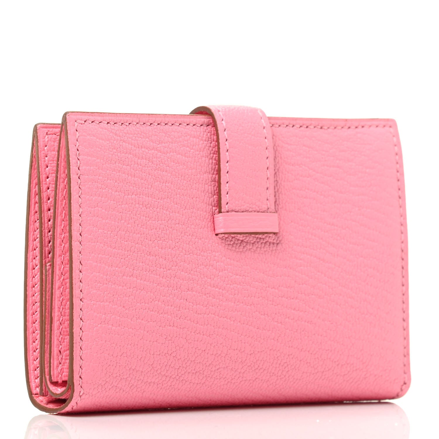 Hermes Chevre Mysore Mini Bearn Wallet Rose Confetti 2 of 3