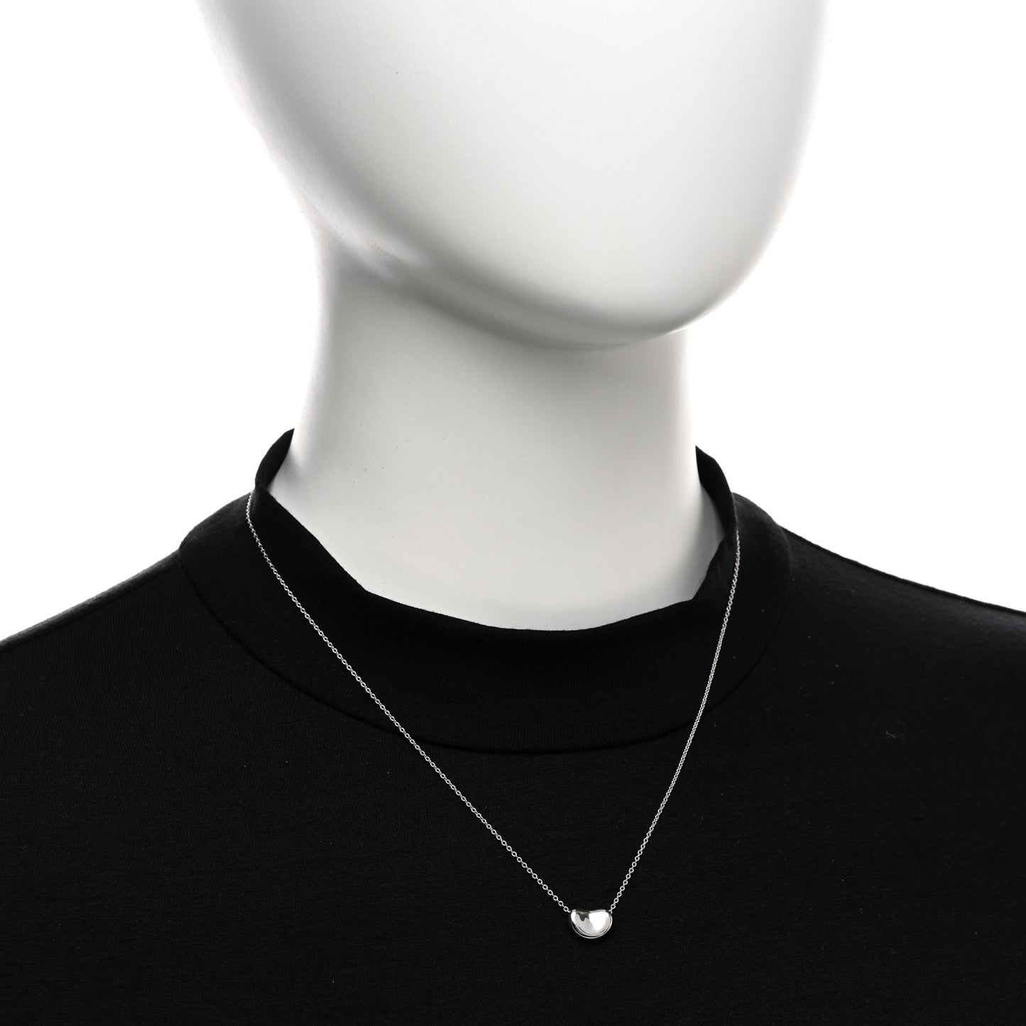 Sterling Silver 11mm Elsa Peretti Bean Pendant Necklace