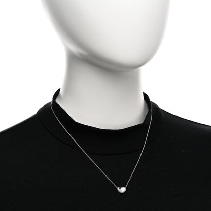 Tiffany Sterling Silver 11mm Elsa Peretti Bean Pendant Necklace 2 of 5