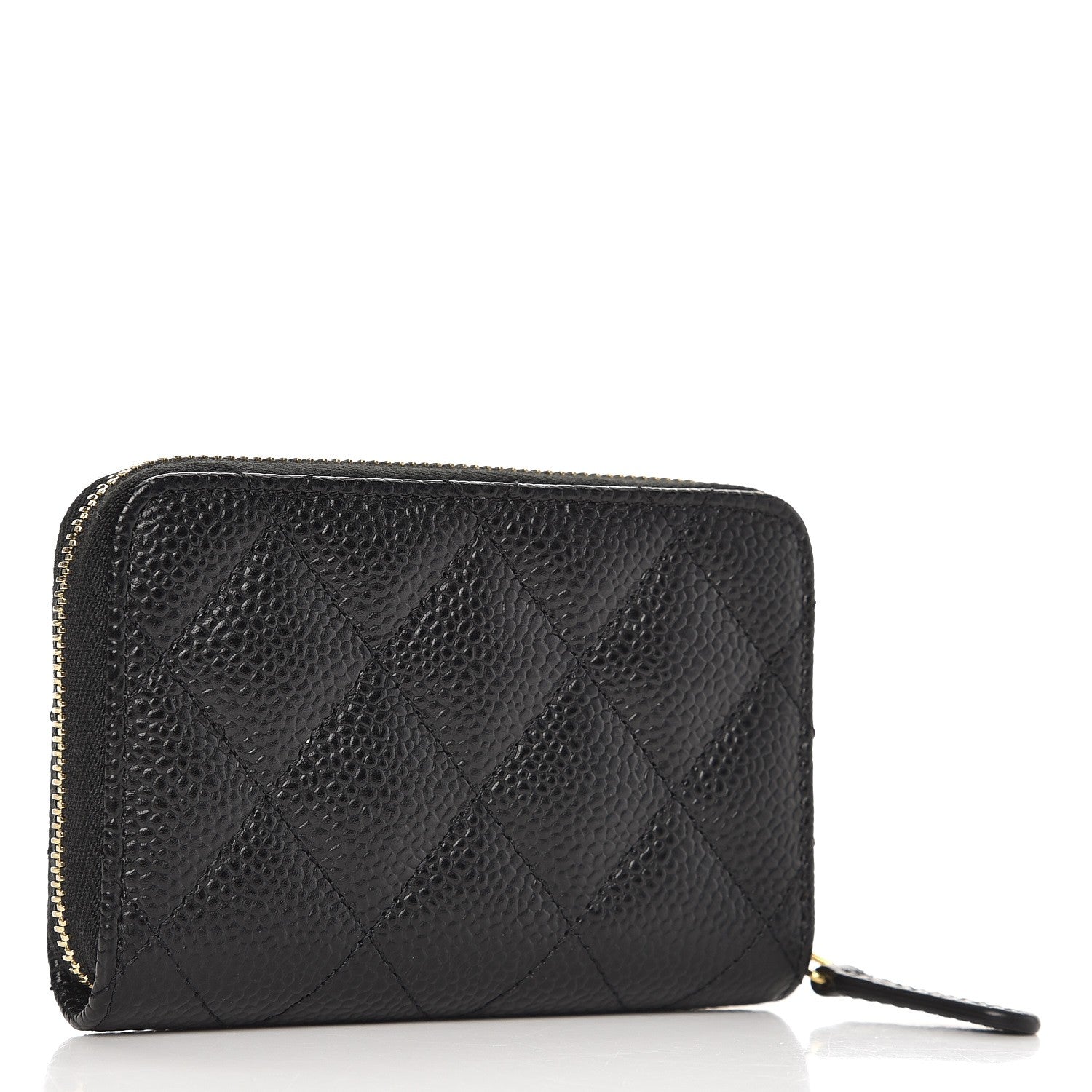 Chanel Caviar Quilted Zip Coin Purse Black 3 of 8