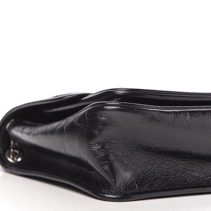 Saint Laurent Crinkled Calfskin Matelasse Monogram Medium Niki Chain Satchel Black 6 of 10