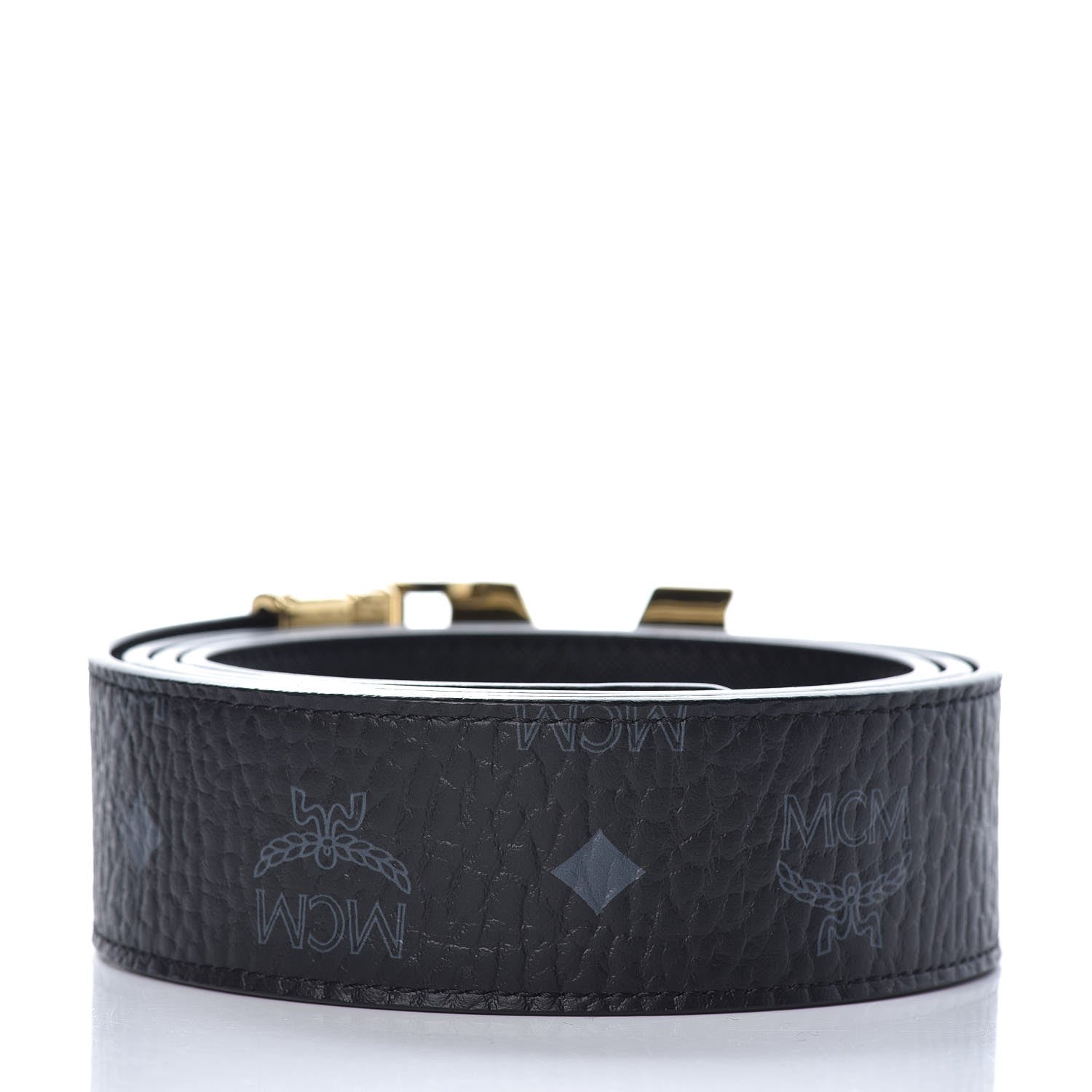 MCM Saffiano Visetos Reversible Belt Black 3 of 8