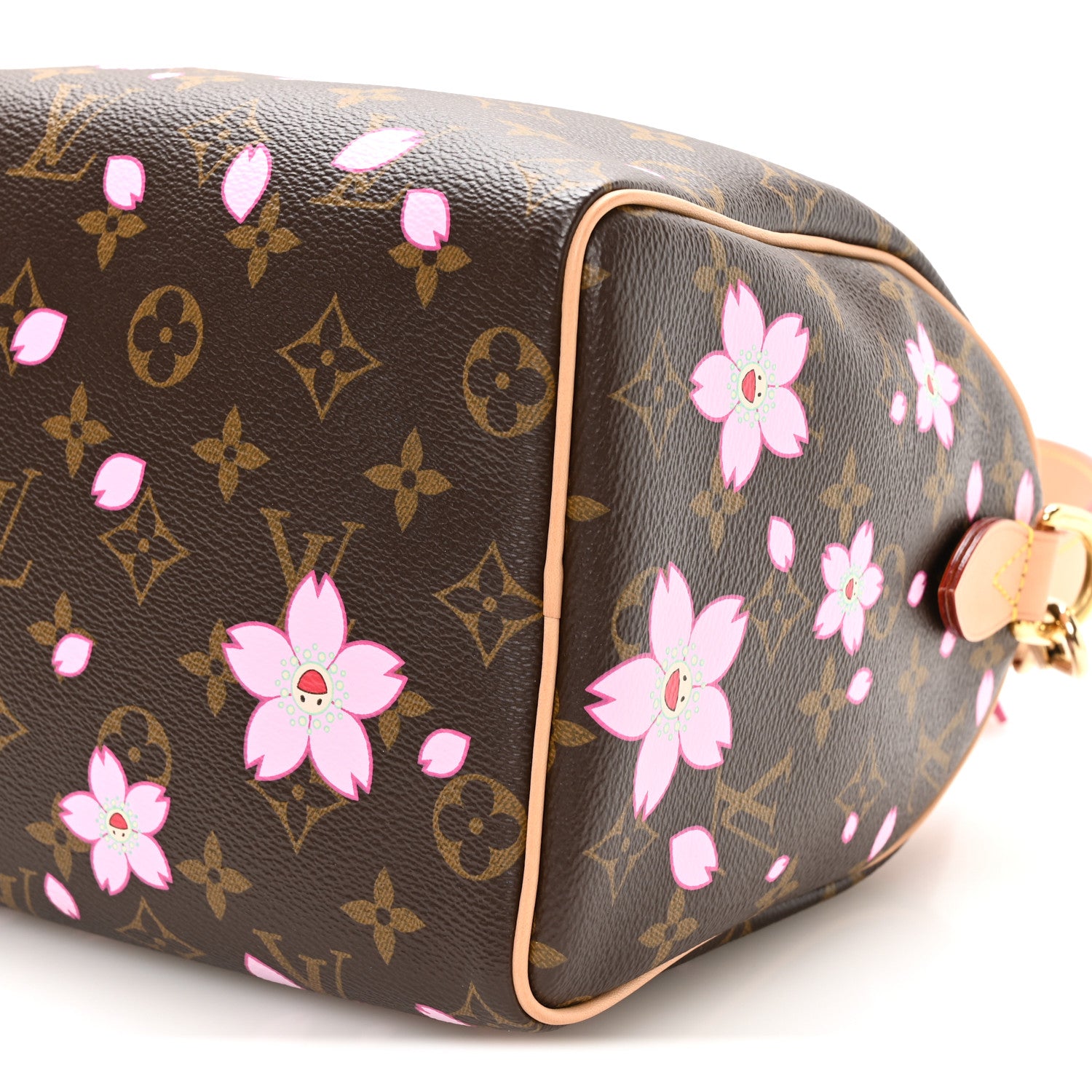 Louis Vuitton LV X TM Monogram Cherry Blossom Speedy Bandouliere 25 Sakura Brown 9 of 9
