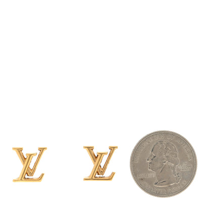 Louis Vuitton Metal LV Iconic Earrings Gold 2 of 4