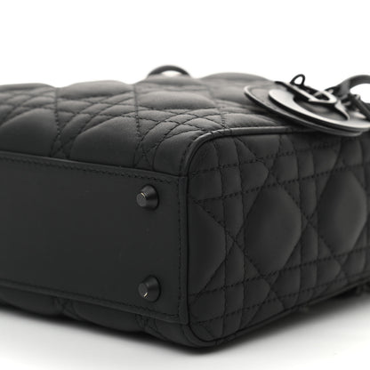 Christian Dior Ultra Matte Calfskin Cannage Mini Lady Dior Black 8 of 9