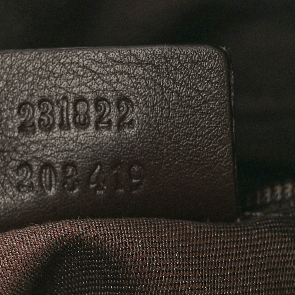 Gucci Monogram Medium New Britt Hobo Dark Brown 7 of 14