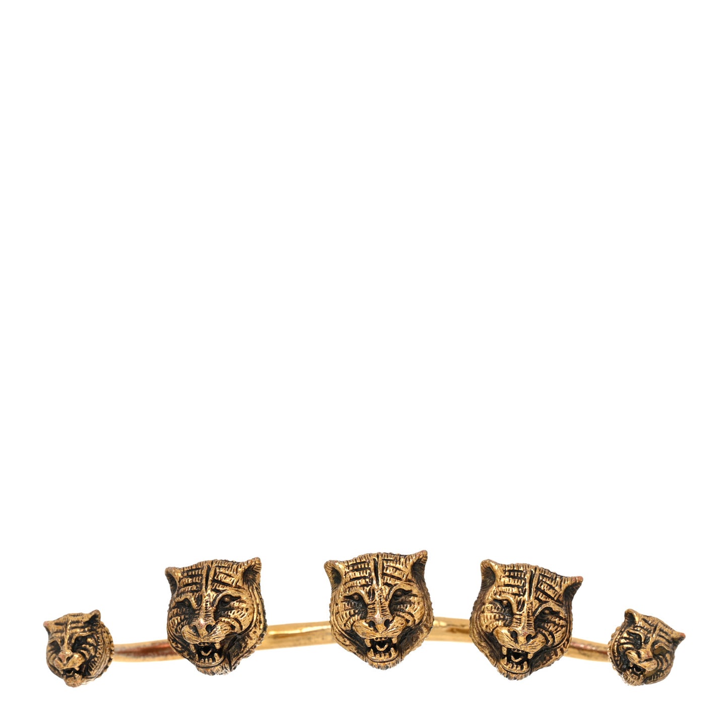 Metal Tiger Multi-Finger Ring Antique Gold