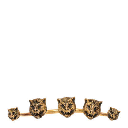 Gucci Metal Tiger Multi-Finger Ring Antique Gold 1 of 5