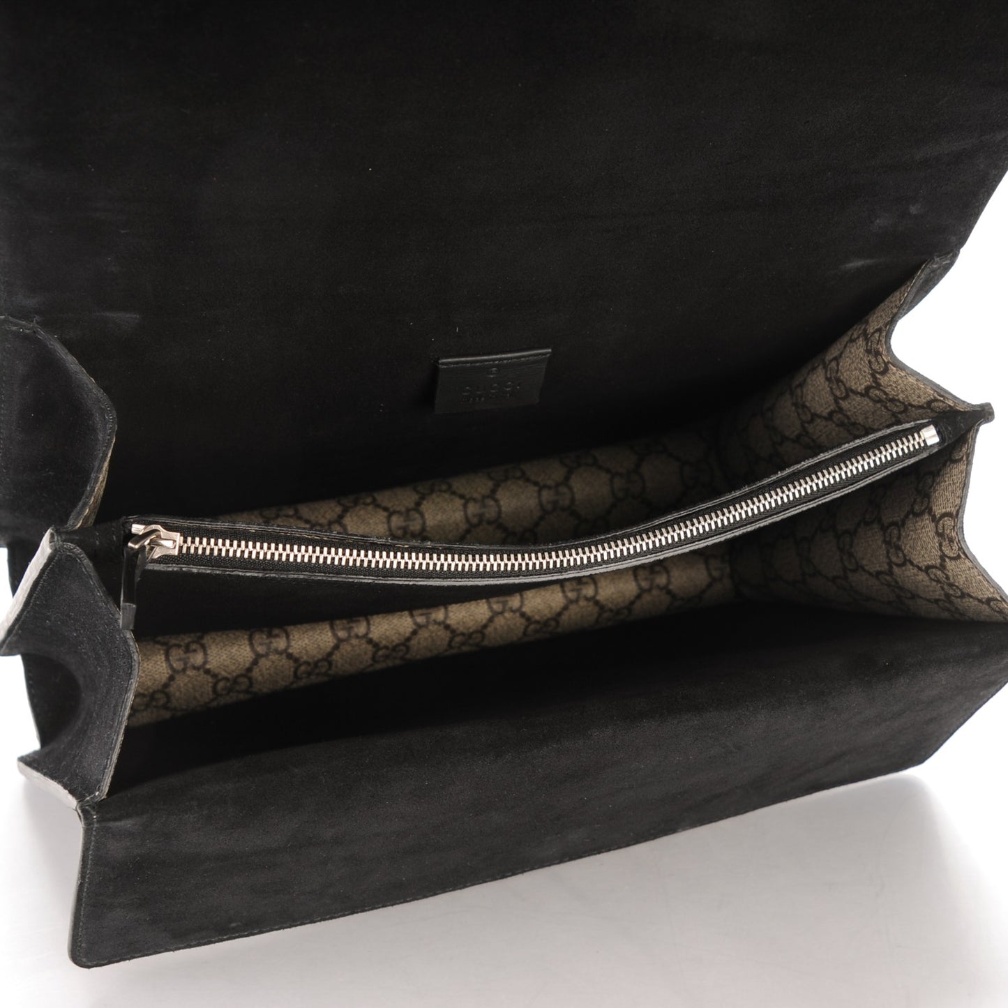 GG Supreme Monogram Medium Dionysus Shoulder Bag Black