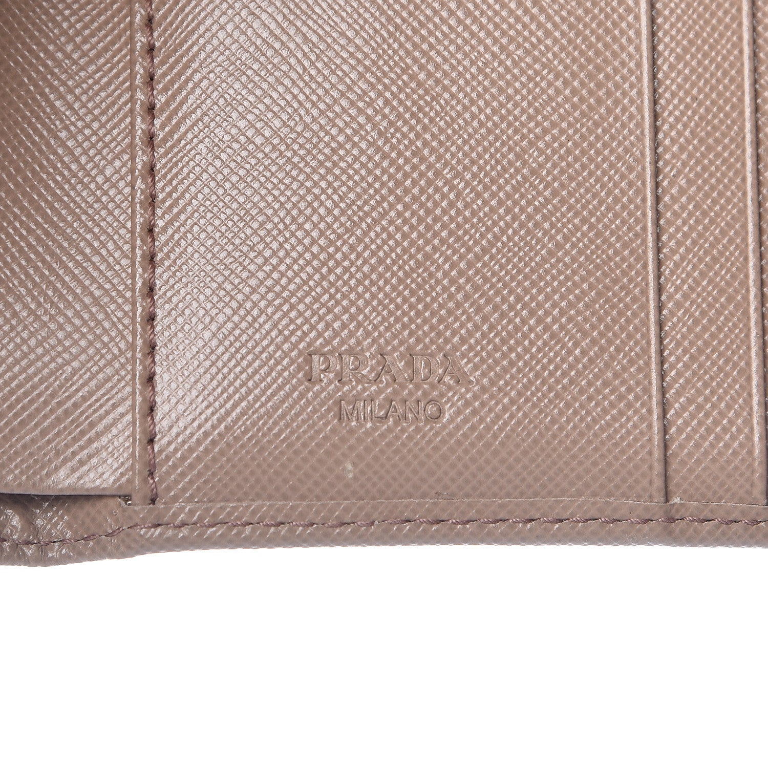Prada Saffiano Metal Tri-Fold Wallet Cammeo 6 of 10