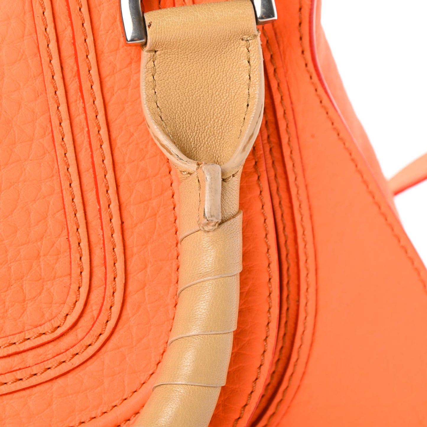 Calfskin Medium Marcie Satchel Orange Fizz