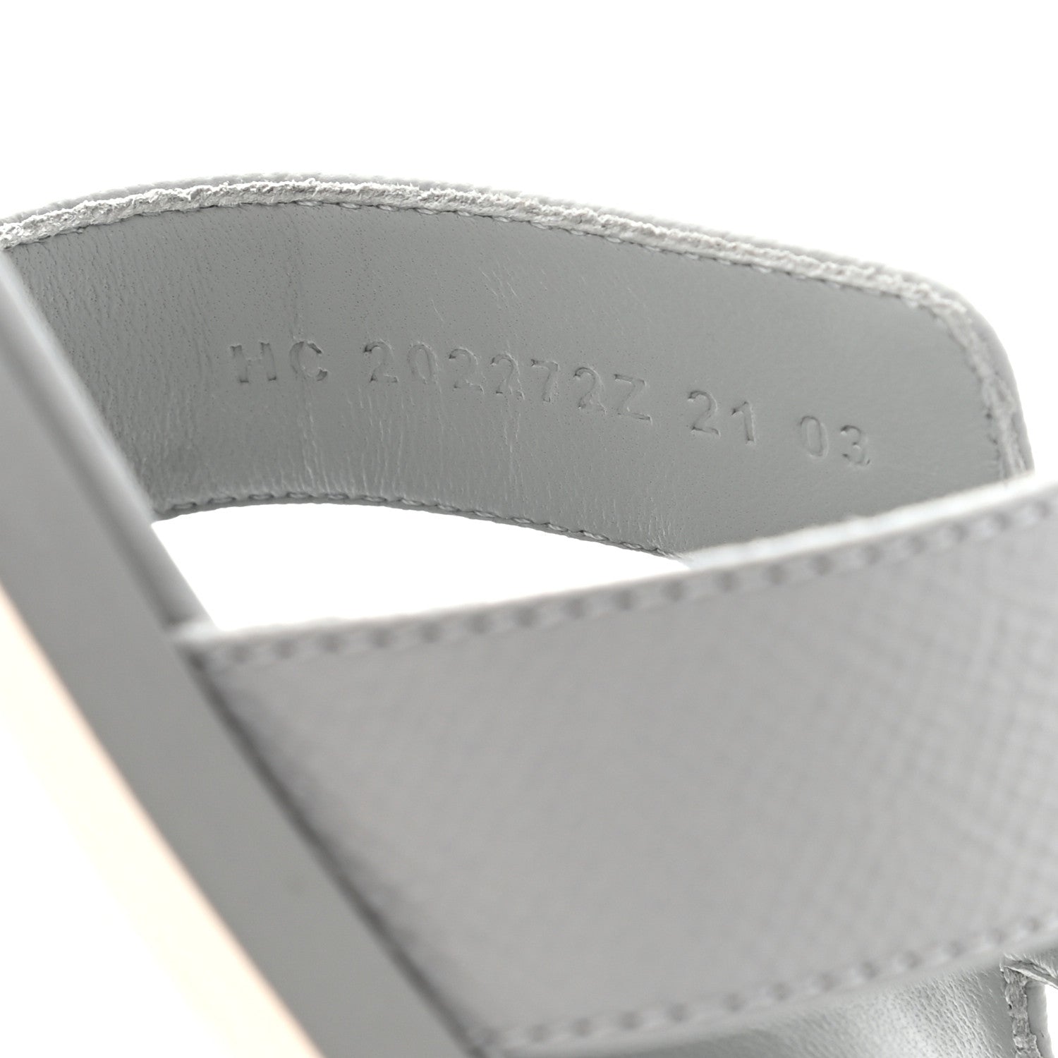 Hermes Epsom Oran Sandals 38 Bleu Glacier 7 of 8