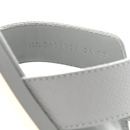 Hermes Epsom Oran Sandals 38 Bleu Glacier 7 of 8
