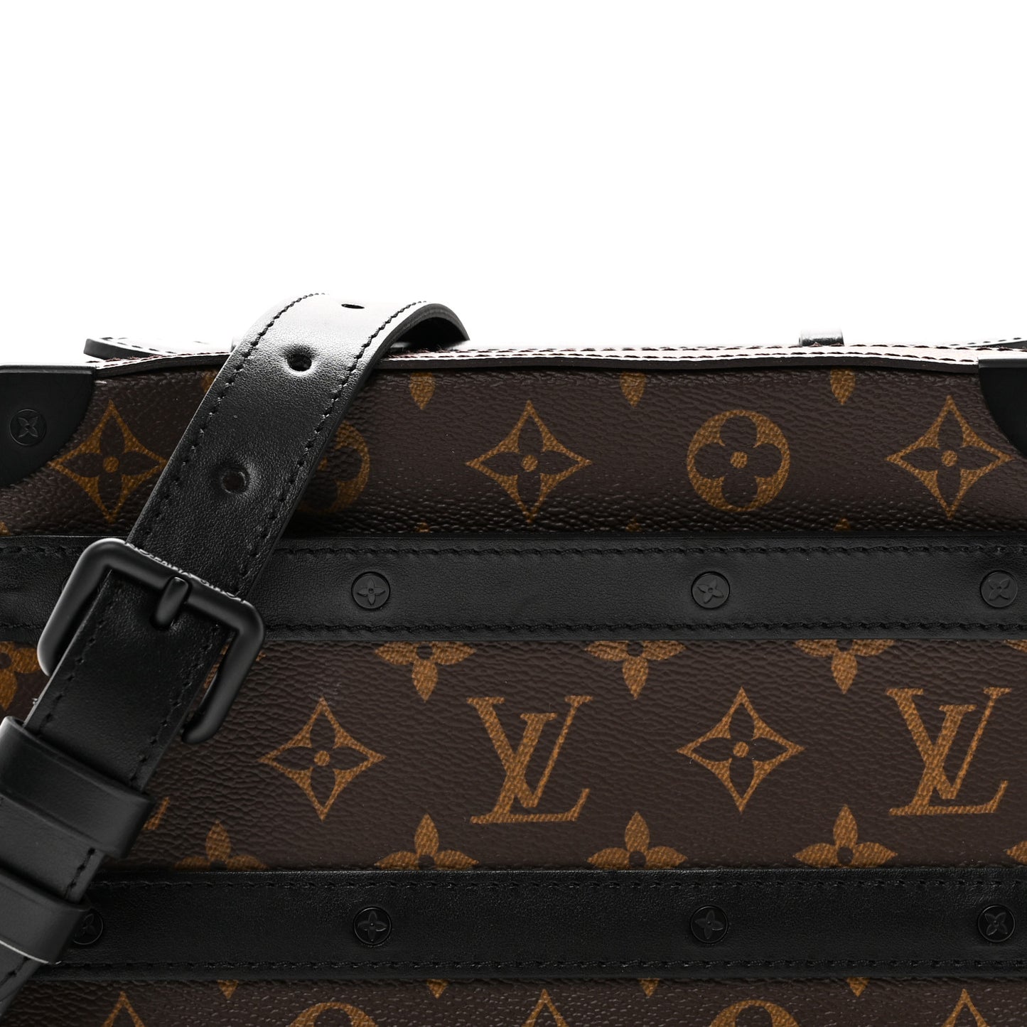 Monogram Macassar Handle Soft Trunk Black