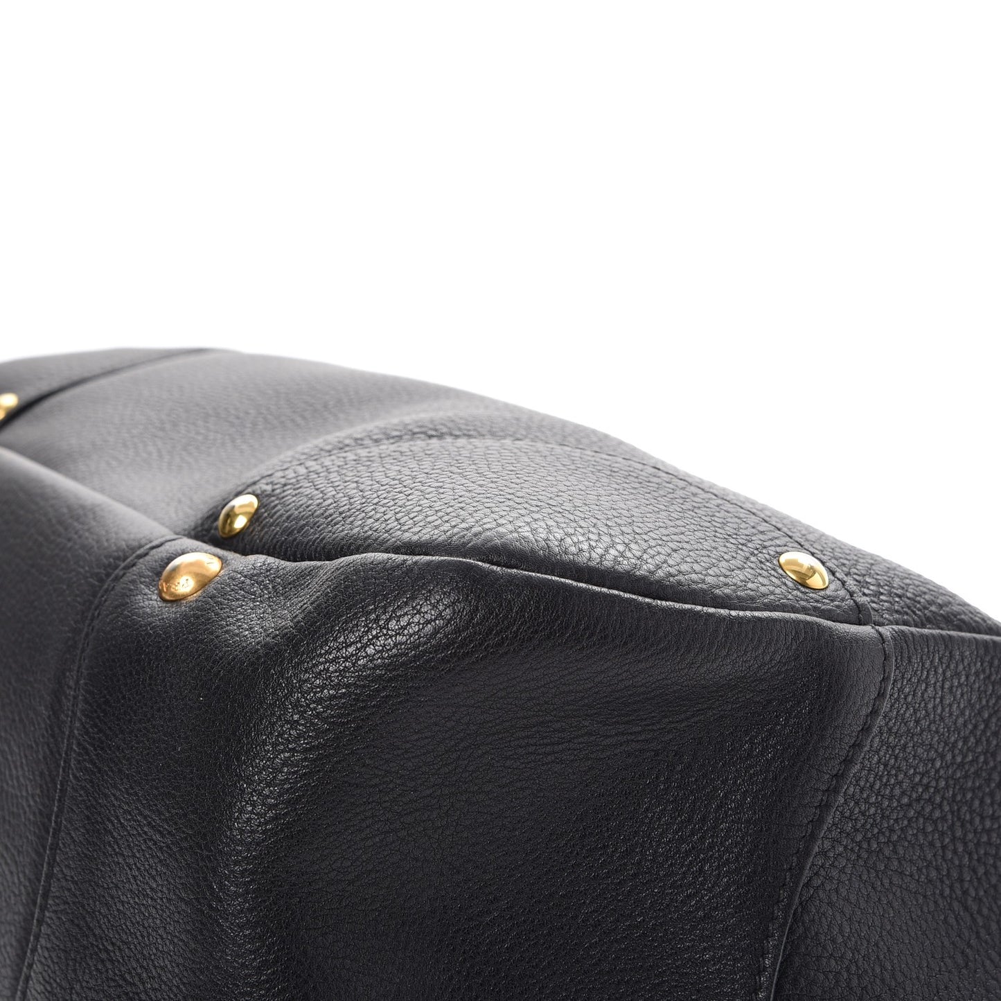 Vitello Daino Pushlock Tote Black