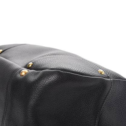 Prada Vitello Daino Pushlock Tote Black 13 of 14
