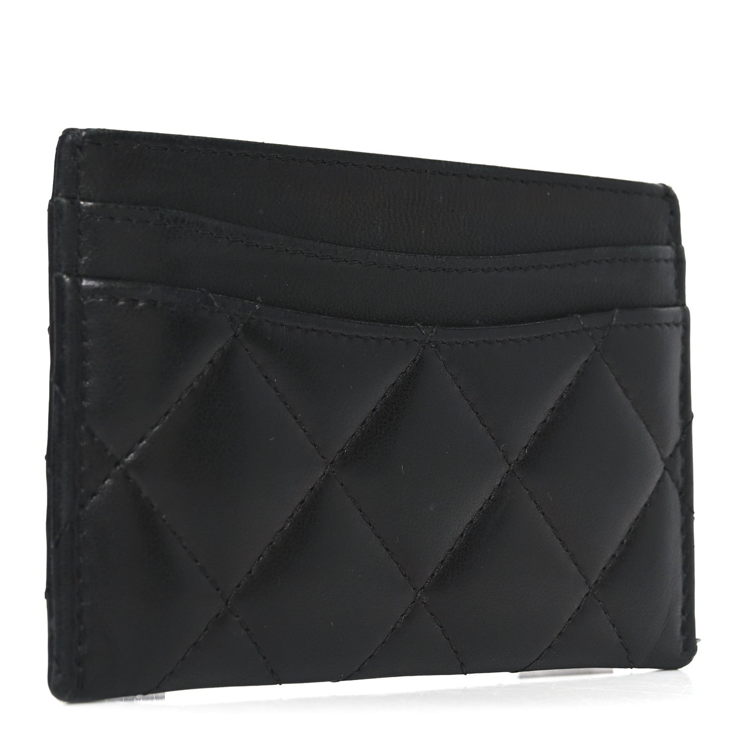 Chanel Lambskin Quilted Card Holder Black 3 of 9