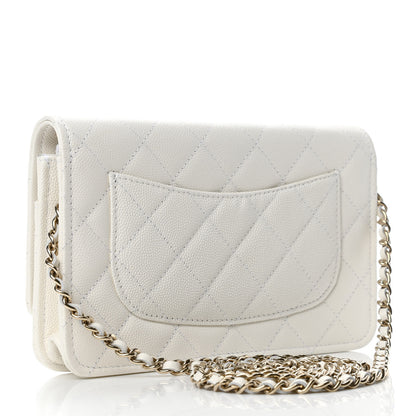 Chanel Caviar Quilted Wallet On Chain WOC White 2 of 4