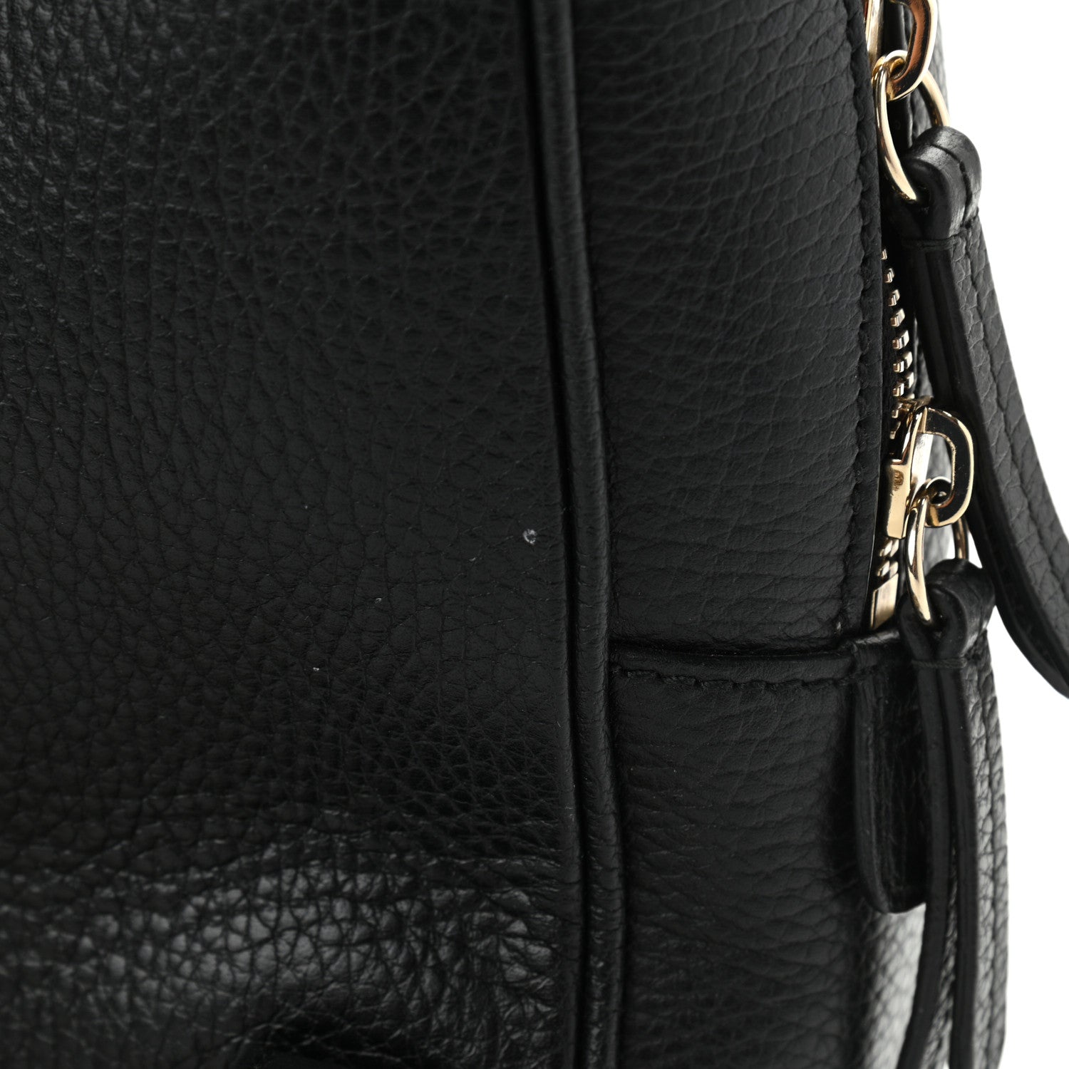 Gucci Pebbled Calfskin Soho Chain Backpack Black 11 of 14