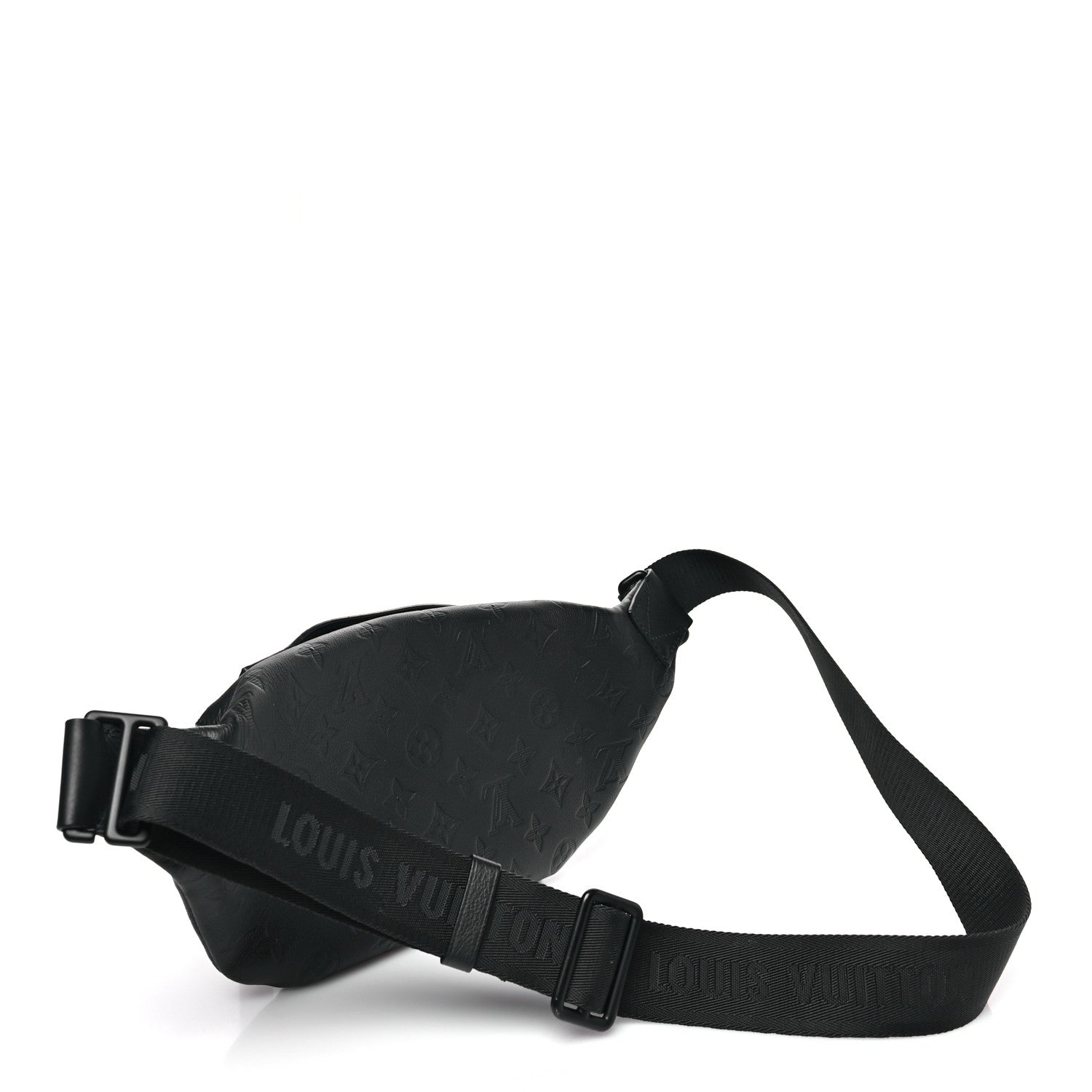 Louis Vuitton Calfskin Monogram Shadow Rush BumBag Black 3 of 9