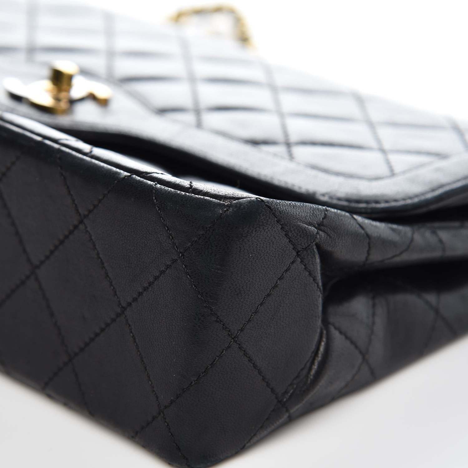 Chanel Lambskin Quilted Medium Double Flap Black 10 of 15