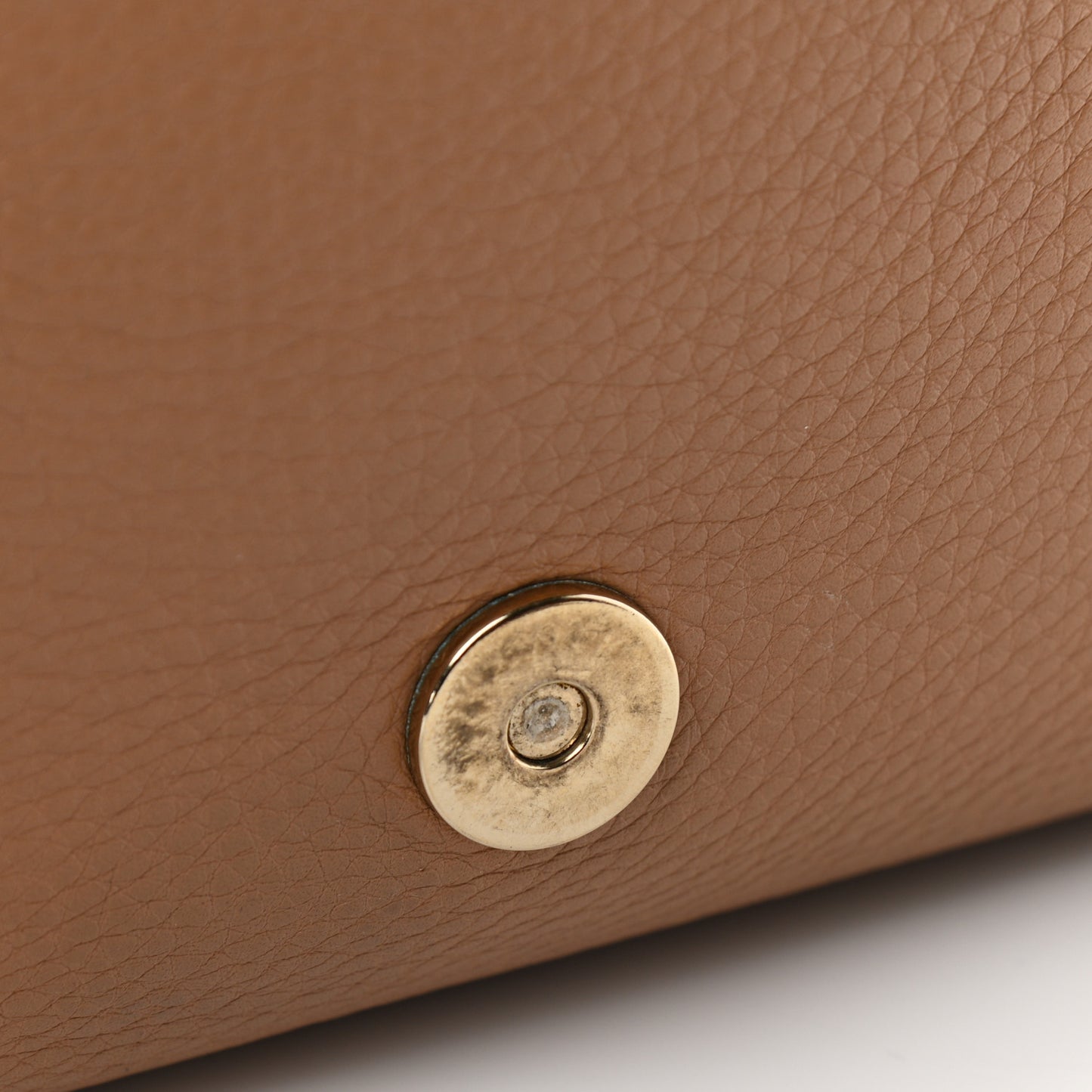 Pebbled Calfskin Medium Soho Flap Crossbody Camelia