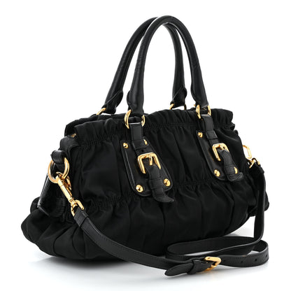 Prada Tessuto Nylon Gaufre Shopping Satchel Black 3 of 14