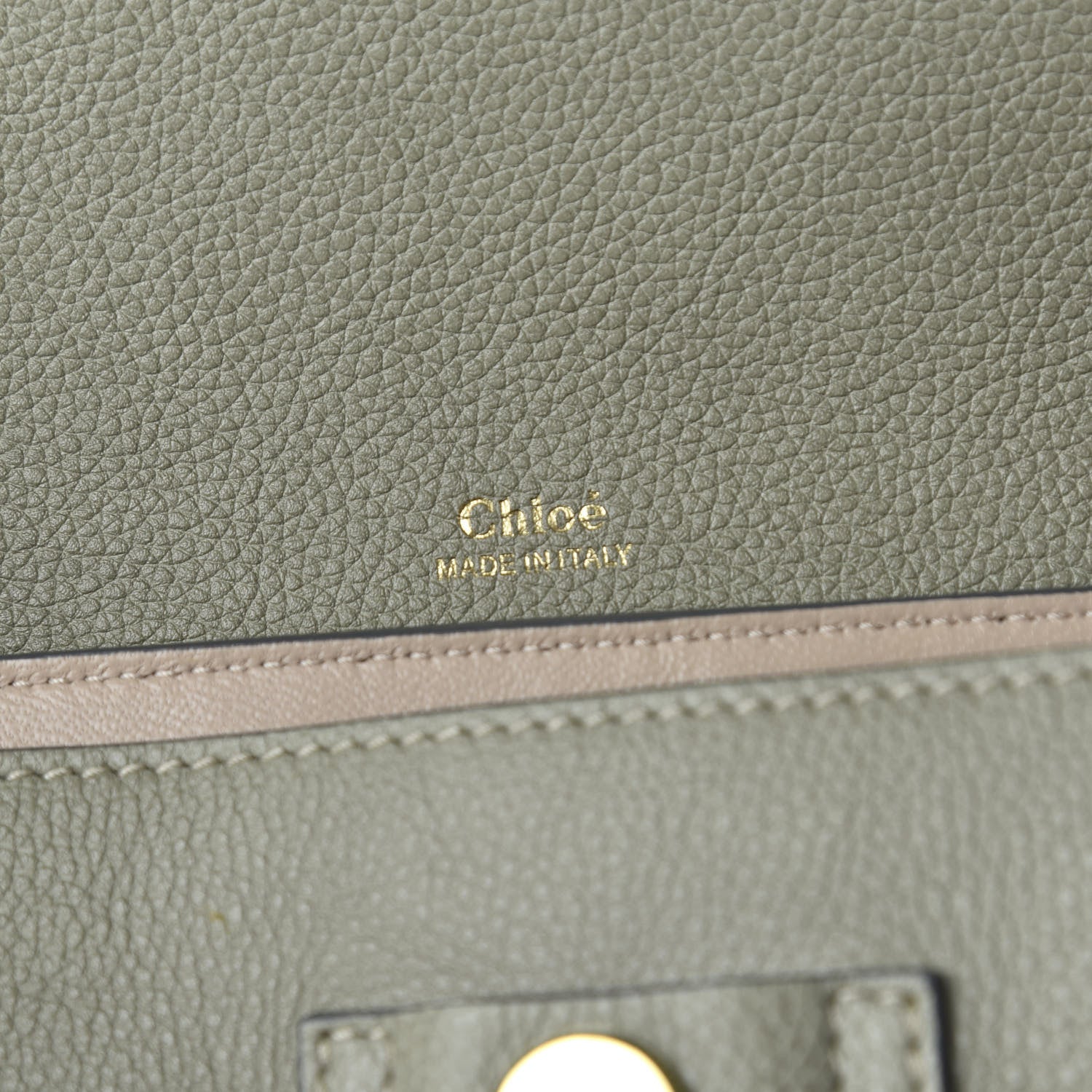 Chloe Calfskin Medium Clare Top Handle Bag Baobab Green 8 of 9