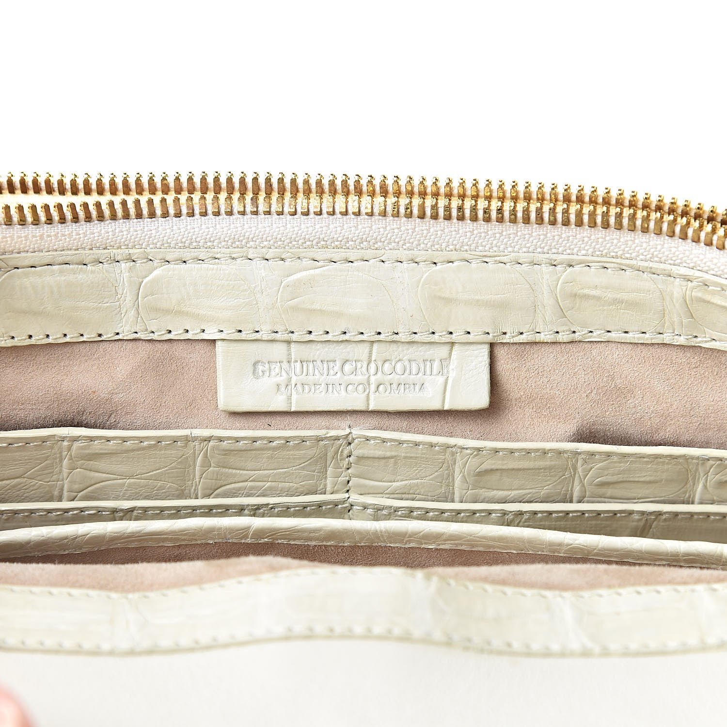 Nancy Gonzalez Crocodile Flap Clutch Wallet White 7 of 14